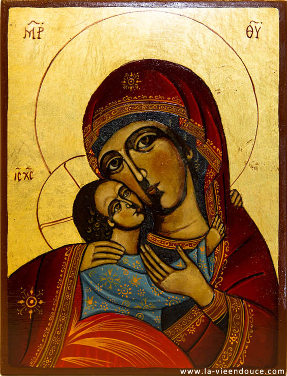 La Vierge de Rila, une icône religieuse traditionnelle Byzantine qui fait partie de la catégorie des icônes de la Vierge