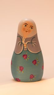 Le santon La fermière au lapin